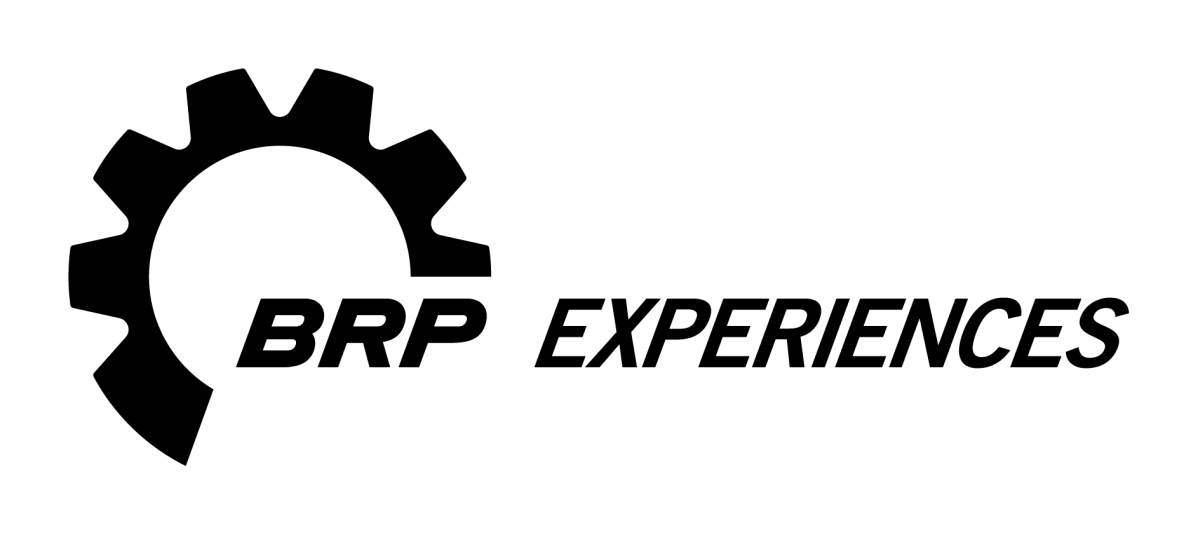 Black gear logo with text 'BRP EXPERIENCES' next to it.